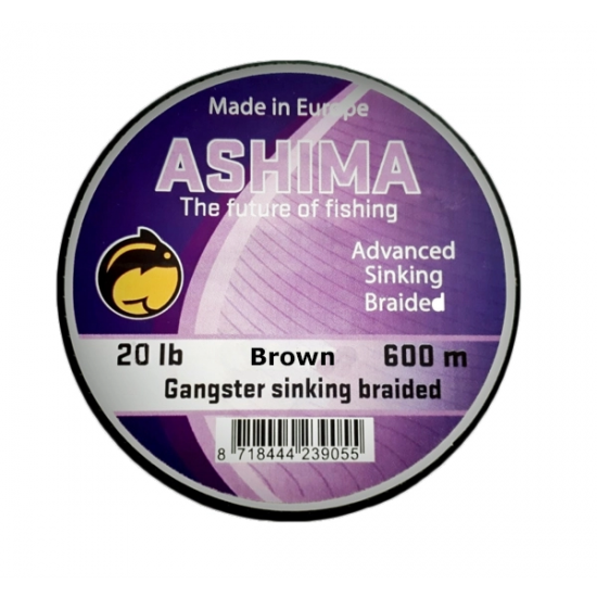 Ashima Gangster 8 Braided Sink Dark Brown 20LB 600m