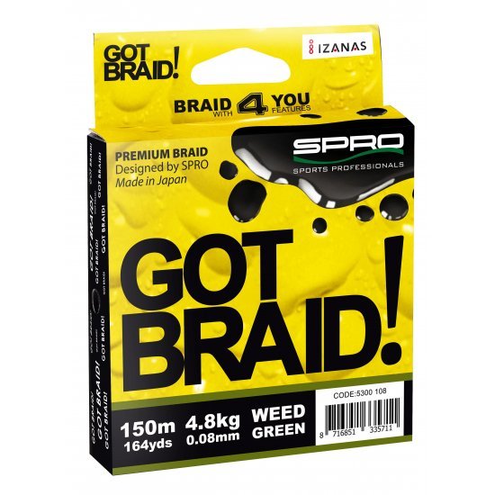 Spro GOT BRAID GREEN 0.22MM 150M