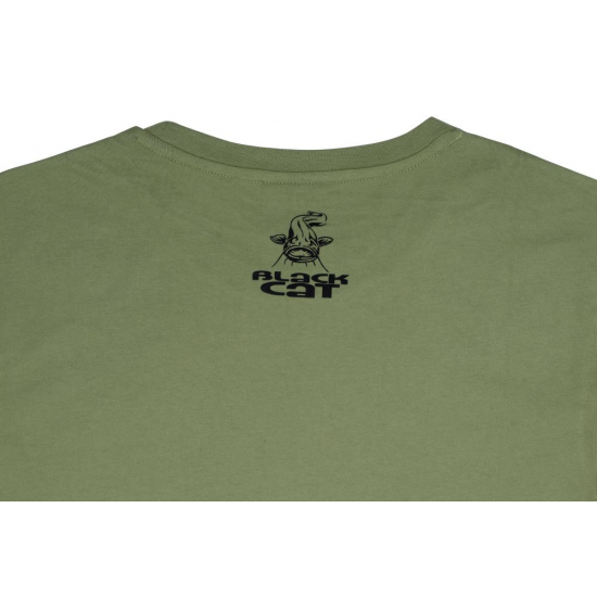 Black Cat Military Shirt Groen