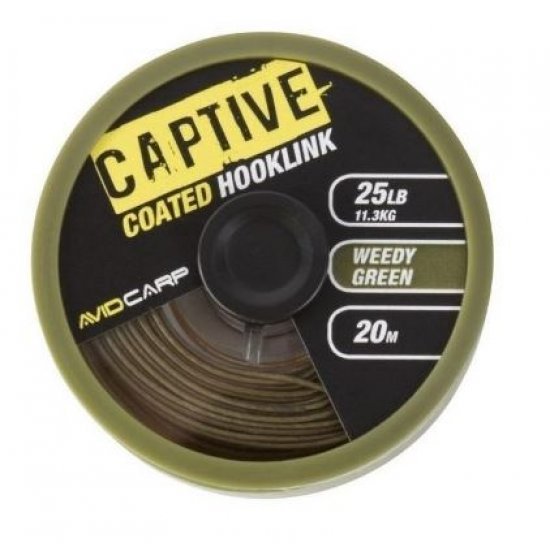 Avid Carp Captive Coated Hooklink Weedy Green 35lb