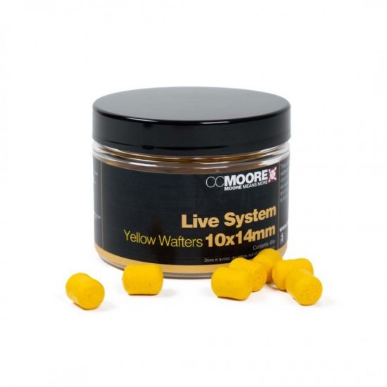 CC Moore Live System Yellow Dumbell Wafters 10x14mm