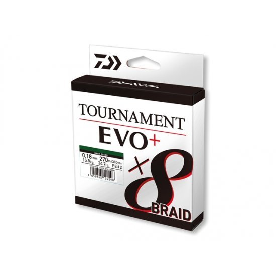 Daiwa Tournament X8 Braid EVO+ Dark Green 0.14mm 135m