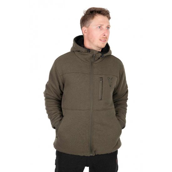 Fox Collection Sherpa Jacket Green Black