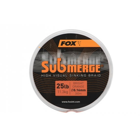 Fox Submerge High Visual Sinking Braid Bright Orange 25lb 300m