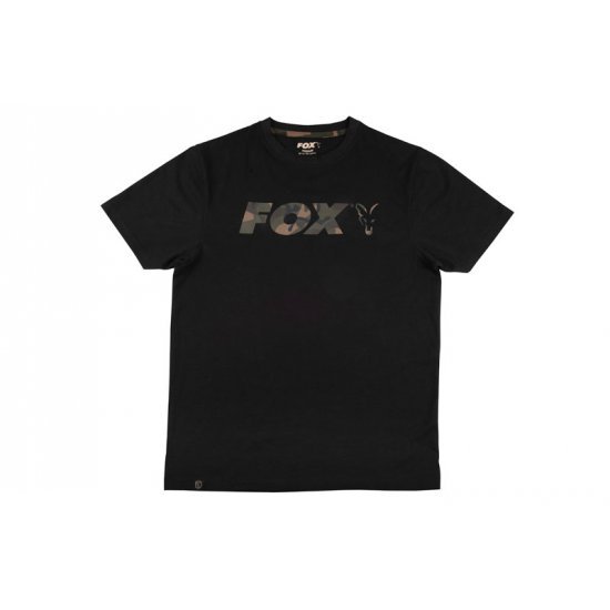 Fox Black Camo Chest Print T-Shirt