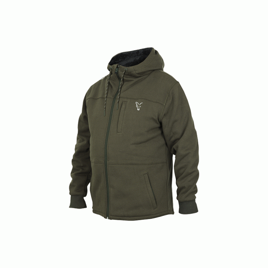 Fox Collection Green and SIlver Sherpa Hoody