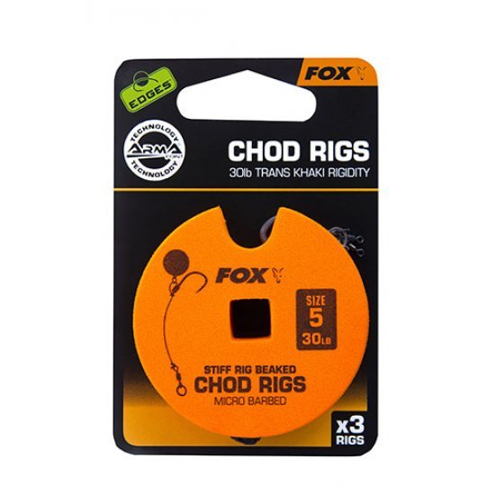 Fox Edges Chod Rigs Standard 30lb Size 5
