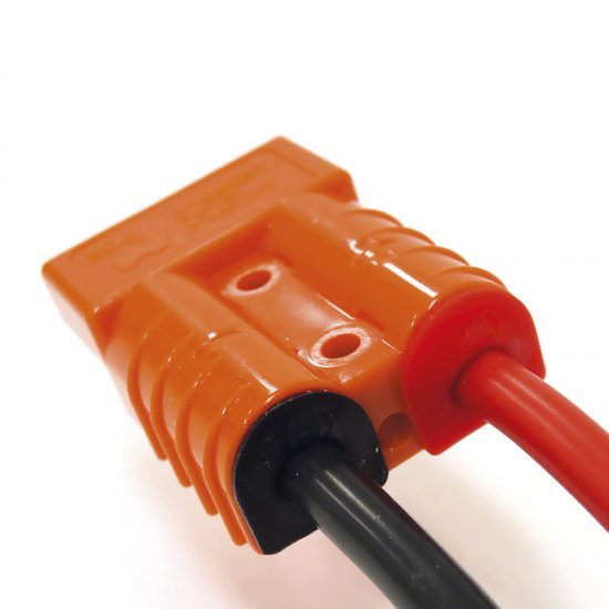 Jarocells Anderson SB50 orange (12V) to 6,3mm blade connectors female 14AWG