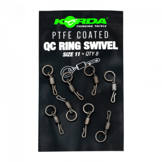 Korda PTFE QC Ring Swivel Size 11 (8 stuks)