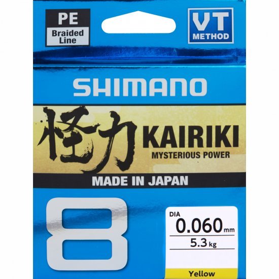 Shimano Kairiki 8 300m Yellow 0.190mm 12.0kg