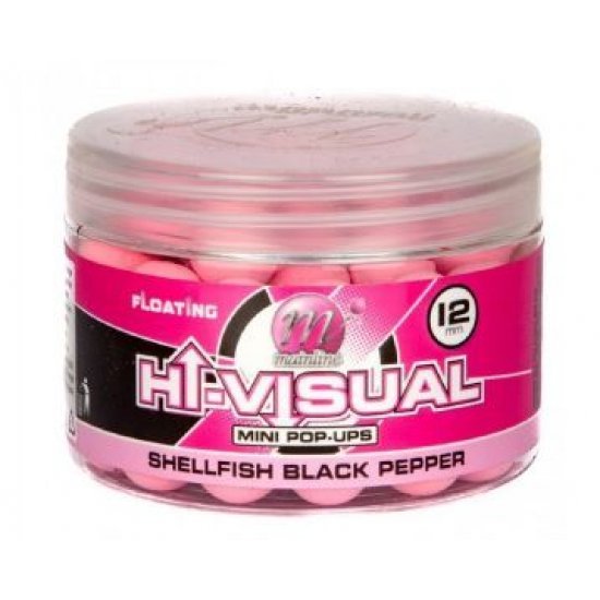 Mainline Hi-Visual Washed Out Mini Pop-Ups Pink Shellfish Black Pepper 12mm