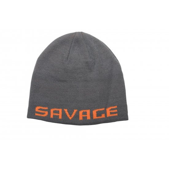 Savage Gear Logo Beanie One Size Rock Grey Orange