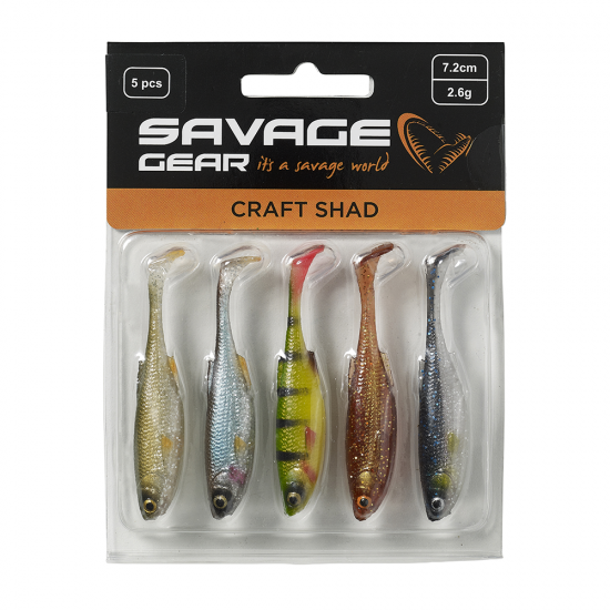 Savage Gear Craft Shad 8.8cm 4.6g Clear Water Mix 5 Stuks