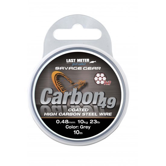Savage Gear Carbon49 Steelwire 10m 0.48mm Coated Grey