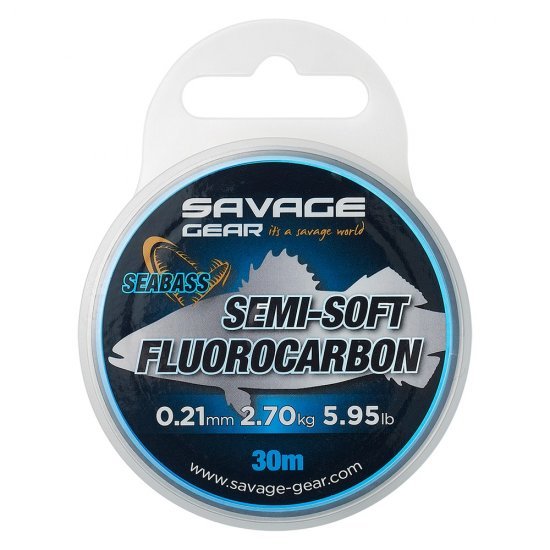 Savage Gear Semi-Soft Fluorocarbon Seabass 30m 0.39mm Clear