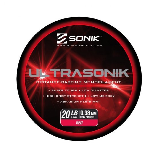 Sonik Ultrasonik Monofilament Red 0.38mm 820m