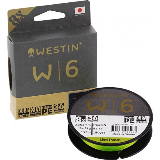 Westin W6 8 Braid Lime Punch 0.37mm 300m 37.2kg