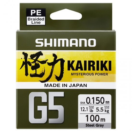 Shimano Kairiki G5 150m 0.17mm 6.9kg Steel Gray
