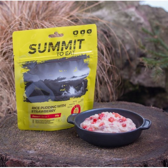 Summit to Eat Rice Pudding with Strawberry Dessert