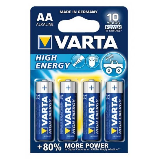Varta Batterijen AA Penlite High Energy Alkaline 4 Stuks