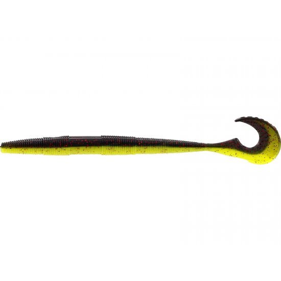 Westin Swimming Worm 13cm 5g Black Chartreuse 5pcs