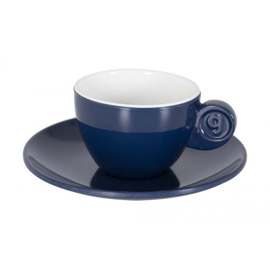 Gimex Solid Line Espresso set Blauw & Wit 4Delig