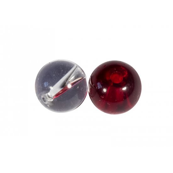 Fox Rage Strike Point 6mm Clear and Red Glass Beads