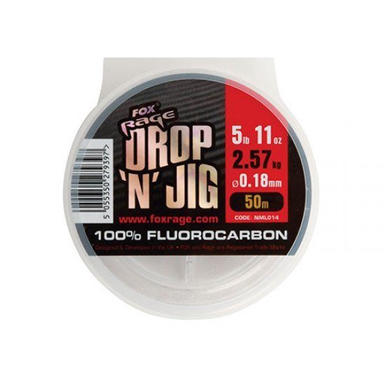 Fox Rage Drop & Jig Fluorocarbon 0.18mm 50m