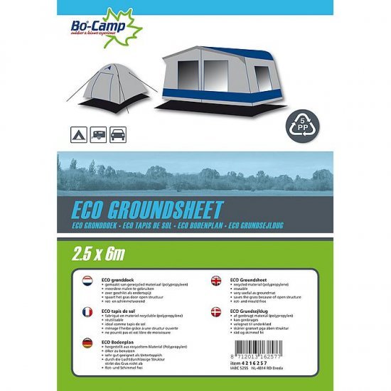 Bo-Camp Gronddoek Eco 2,5x6 Meter Zwart