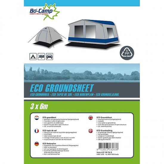 Bo-Camp Gronddoek Eco 3x6 Meter Zwart